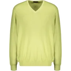 Топ с V-образным вырезом и рубчатой вязкой