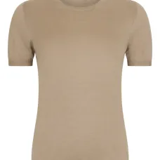 Тонкий трикотажный топ с короткими рукавами