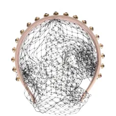 Украшенный ободок из сетки