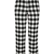 Клетчатые брюки прямого кроя