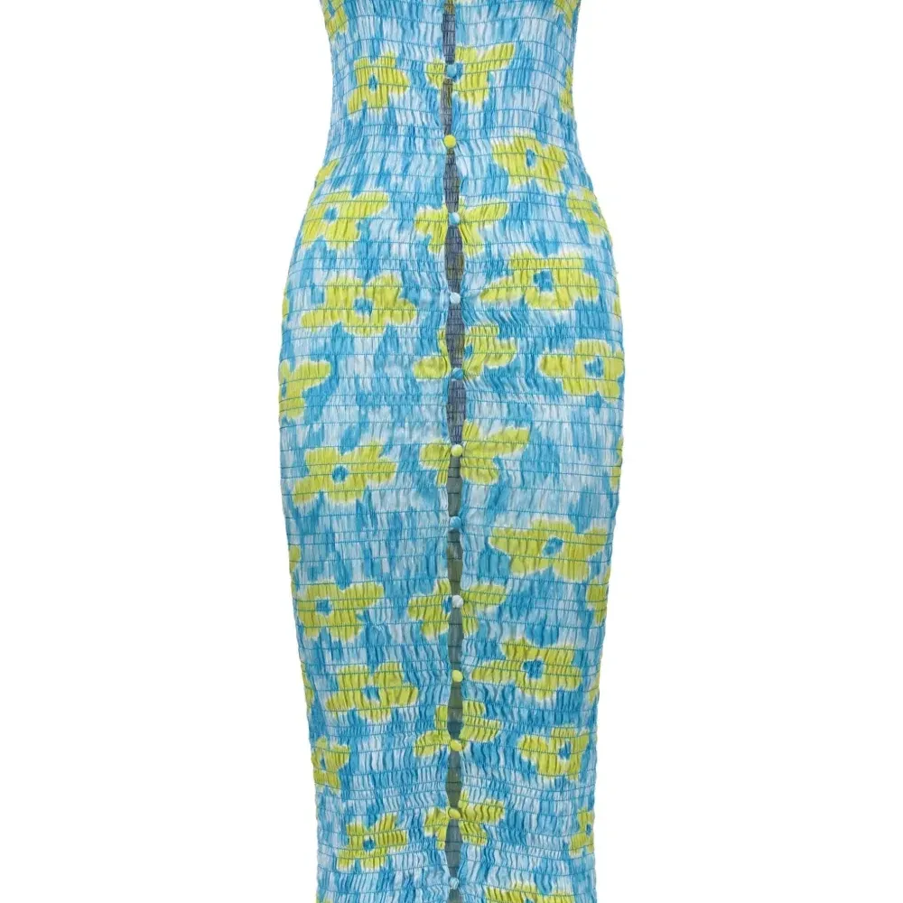 платье миди с цветочным принтом