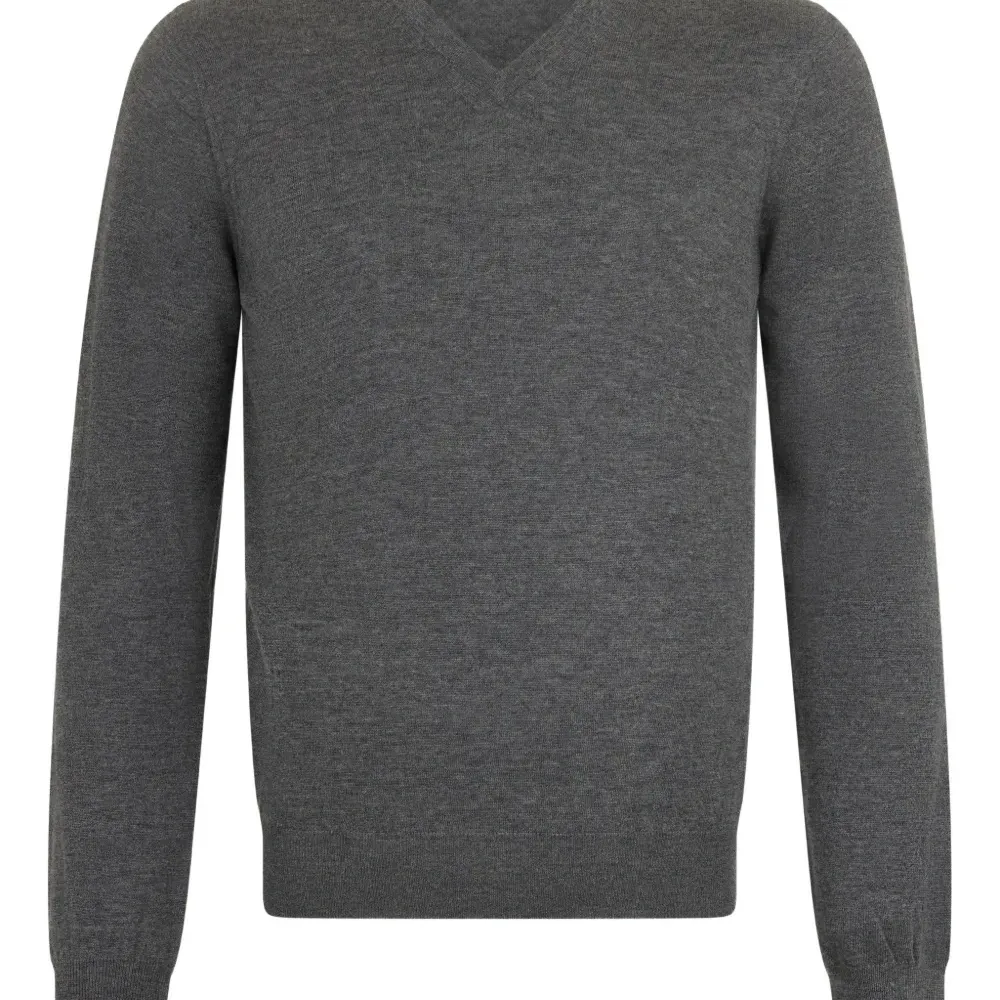 Джемпер с V-образным вырезом и длинными рукавами