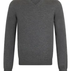 Джемпер с V-образным вырезом и длинными рукавами