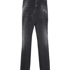 Джинсовая юбка с разрезом