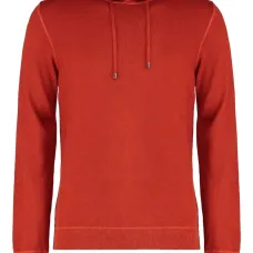 Свитер в рубчик с капюшоном