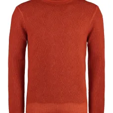 Свитер в рубчик с высоким воротником