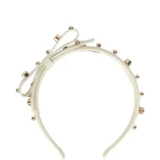 Ободок с бантом и заклёпками