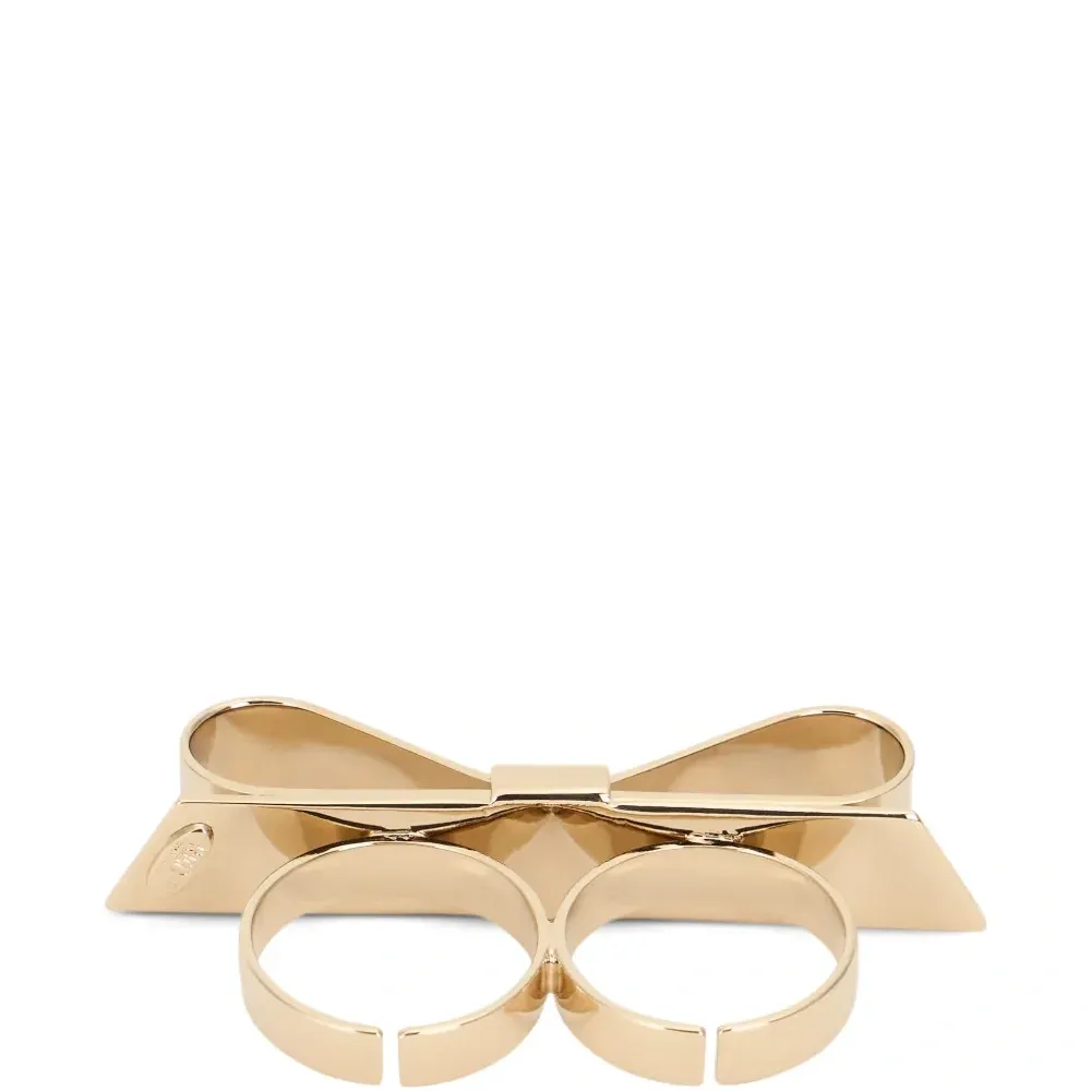 Кольцо на два пальца с бантом