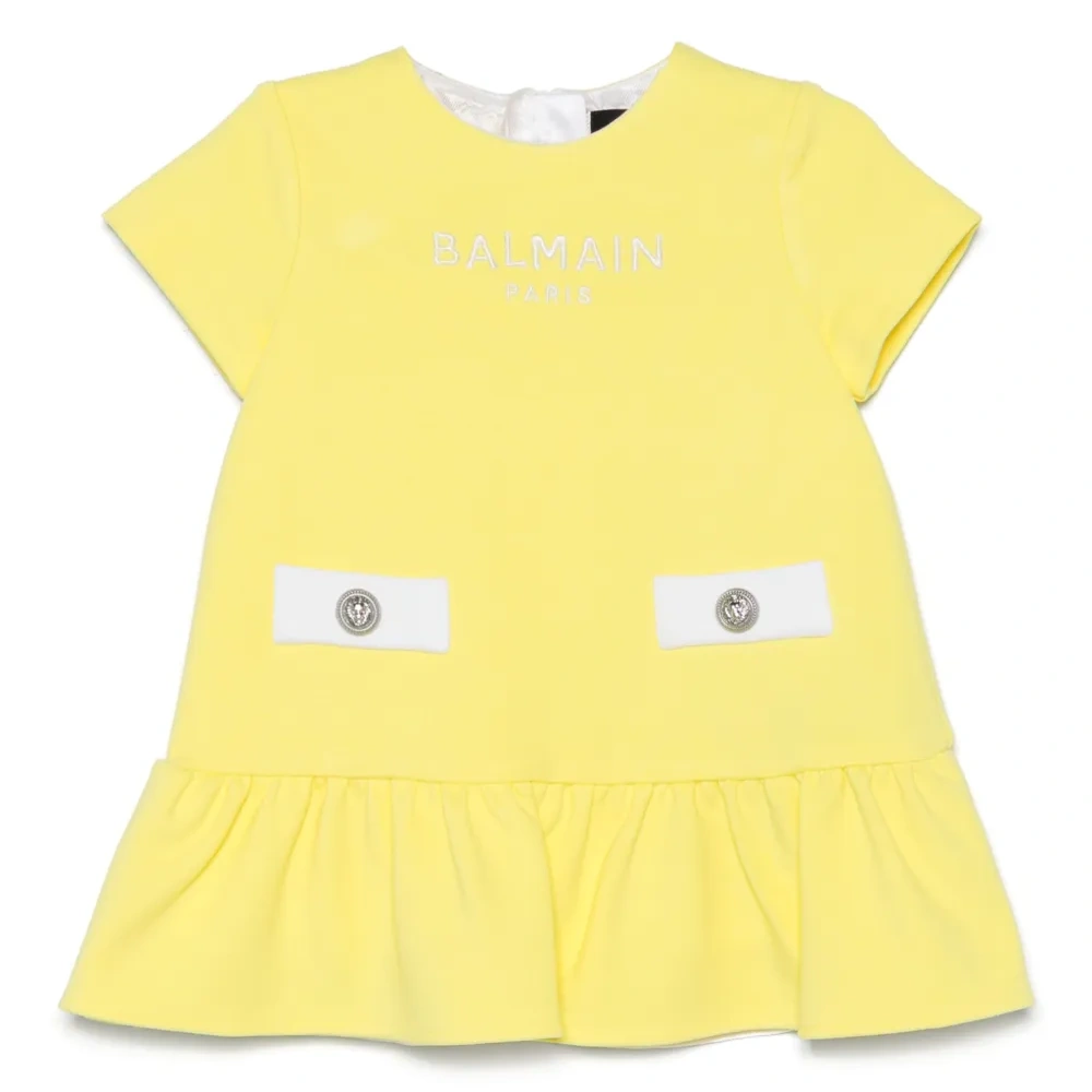 Платье с вышитым логотипом