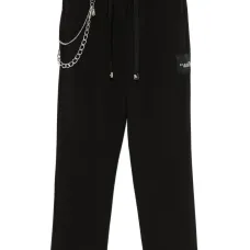 Брюки с нашивкой-логотипом