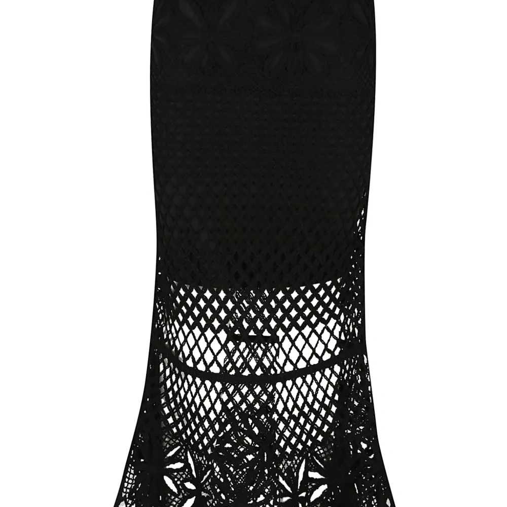 Юбка макси в технике кроше