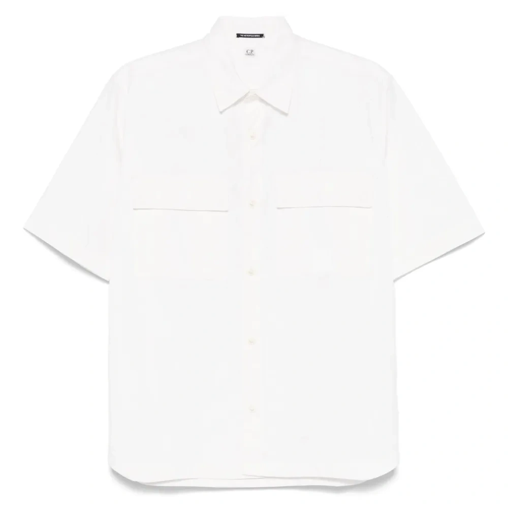 Габардиновая рубашка с короткими рукавами