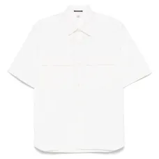 Габардиновая рубашка с короткими рукавами