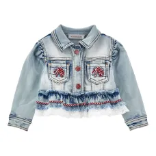 Укороченная джинсовая куртка Укороченная джинсовая куртка