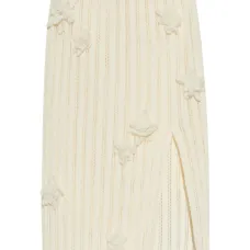 Юбка миди с цветочной аппликацией Юбка миди с цветочной аппликацией