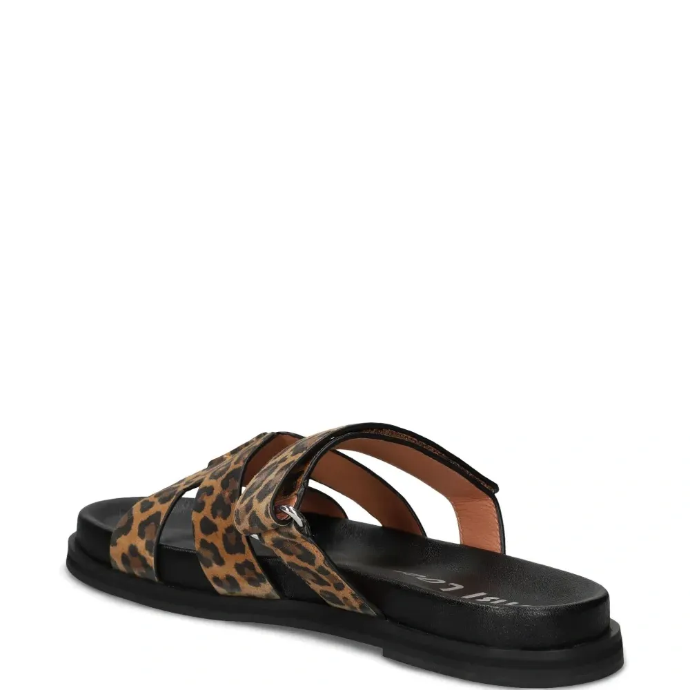 Шлепанцы с леопардовым принтом