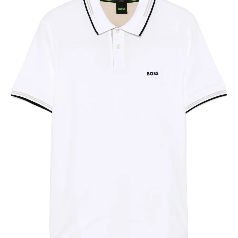 Рубашка поло с отделкой в полоску