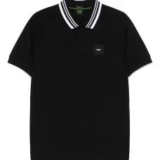 Рубашка поло с отделкой в полоску