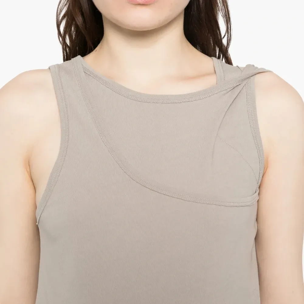 Драпированный топ без рукавов