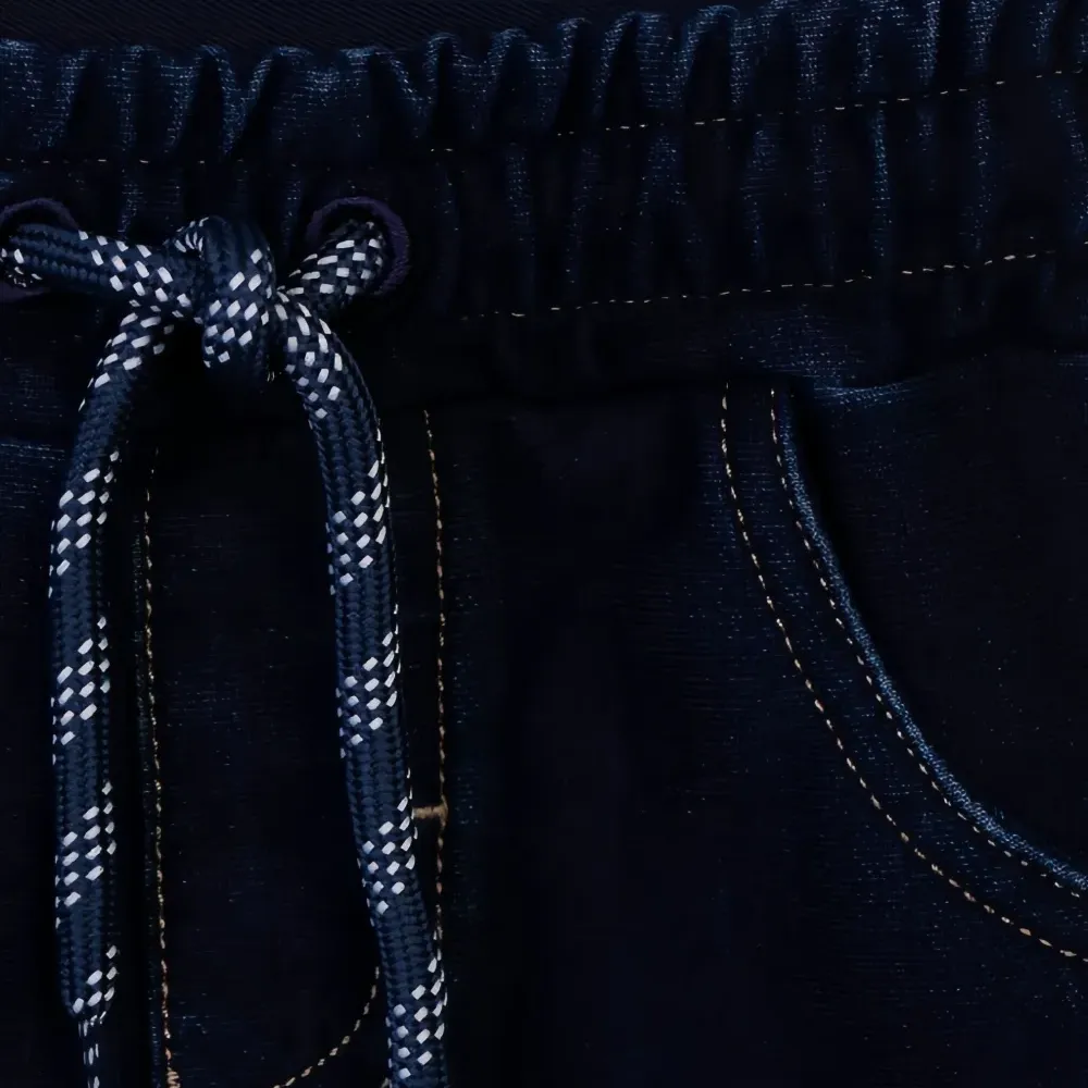 Брюки с кулиской и логотипом Брюки с кулиской и логотипом