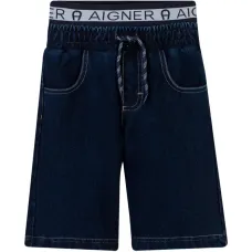 Шорты с поясом-резинкой с логотипом Шорты с поясом-резинкой с логотипом