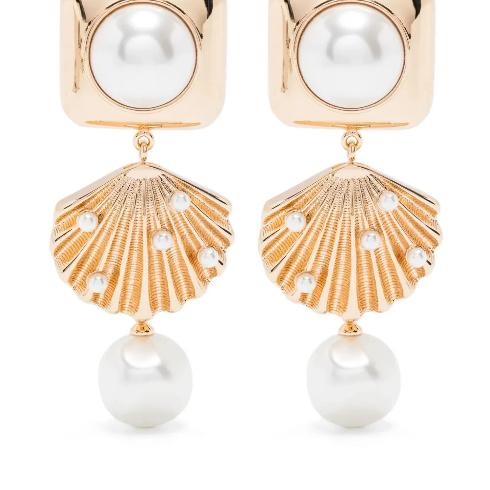 серьги с искусственным жемчугом