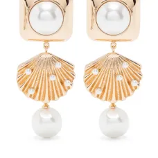 серьги с искусственным жемчугом