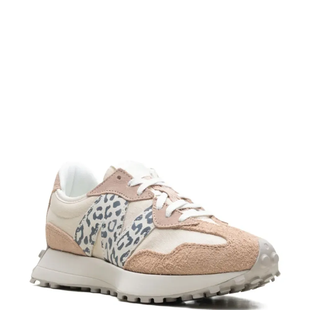 Кроссовки 327 Flat Taupe Linen Leopard