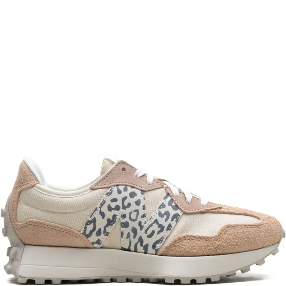 Кроссовки 327 Flat Taupe Linen Leopard