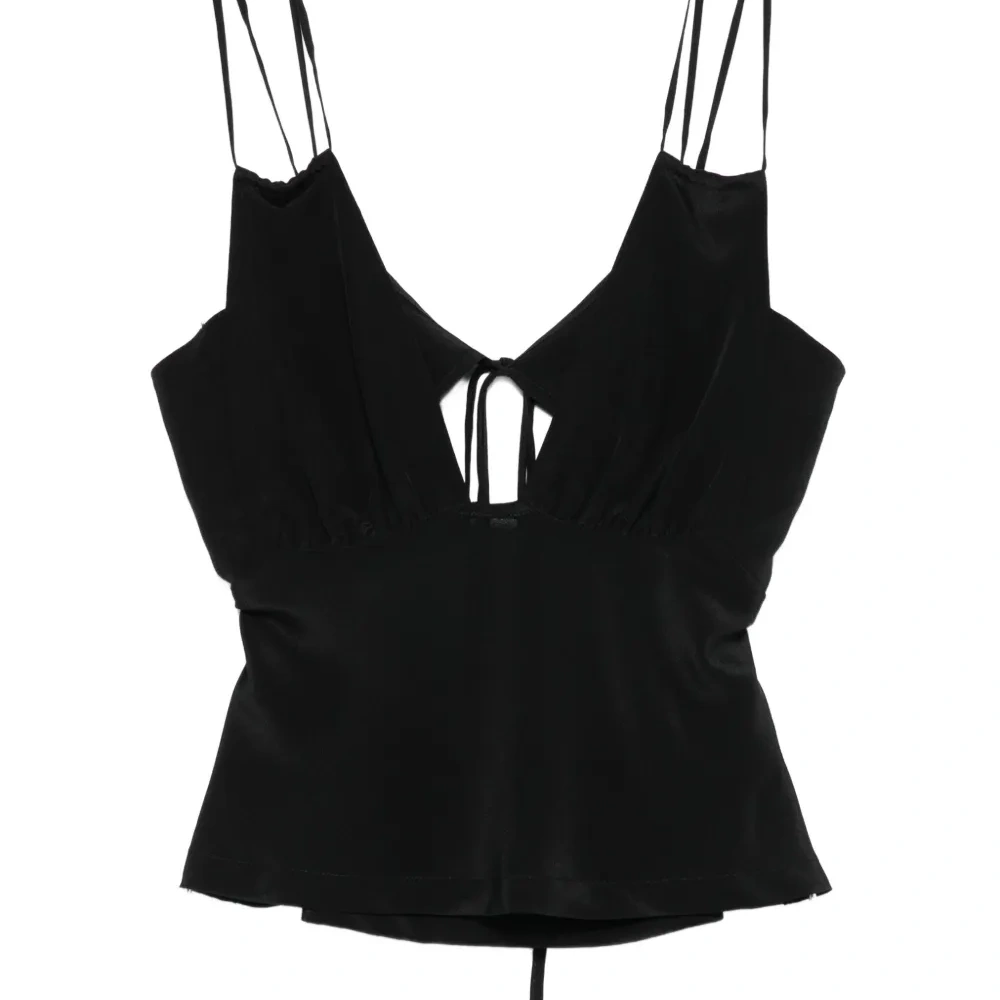 Шелковый топ Bernie с завязками