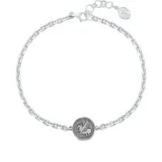 Серебряный браслет с подвесками