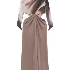 Платье макси с длинными рукавами