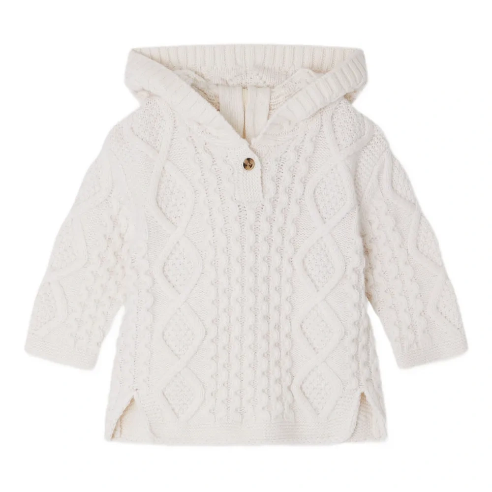 Кардиган фактурной вязки с капюшоном