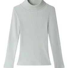 свитер в рубчик с высоким воротником