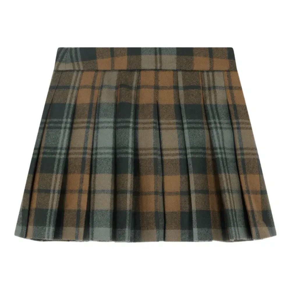 Клетчатая юбка со складками