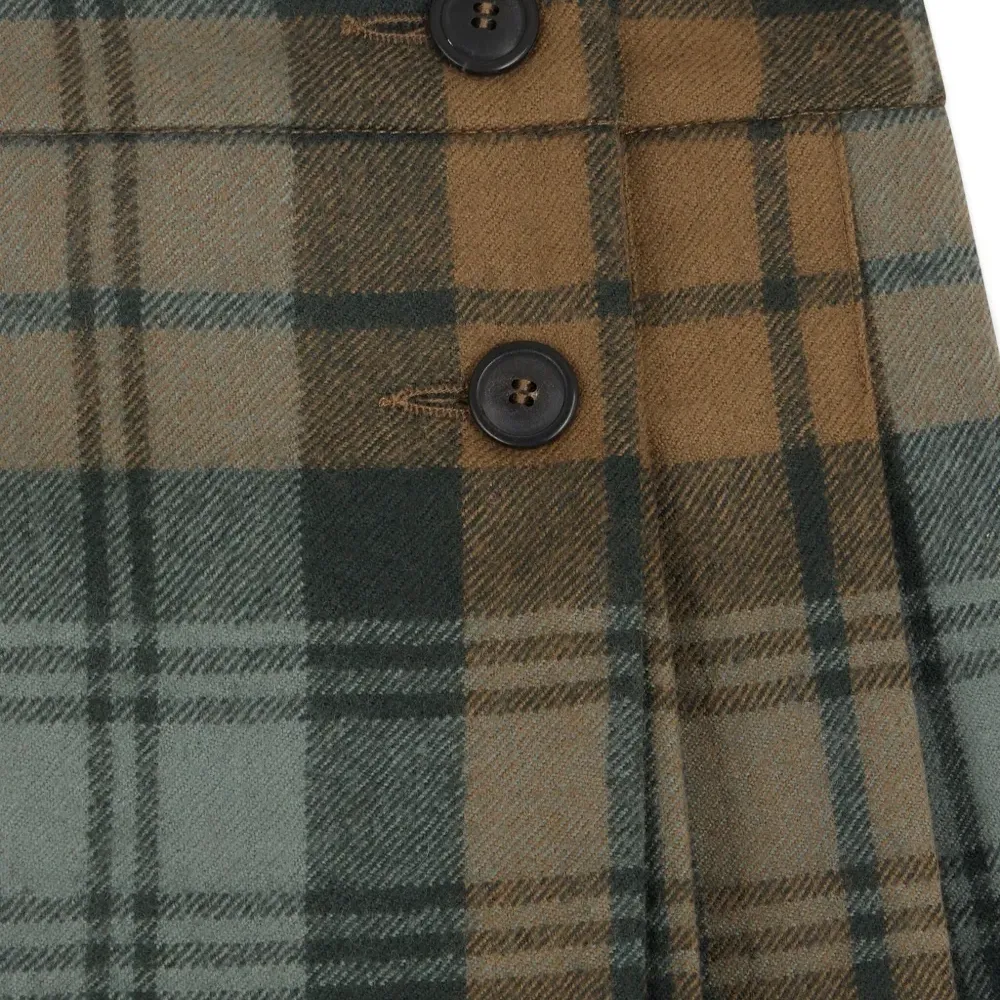 Клетчатая юбка со складками