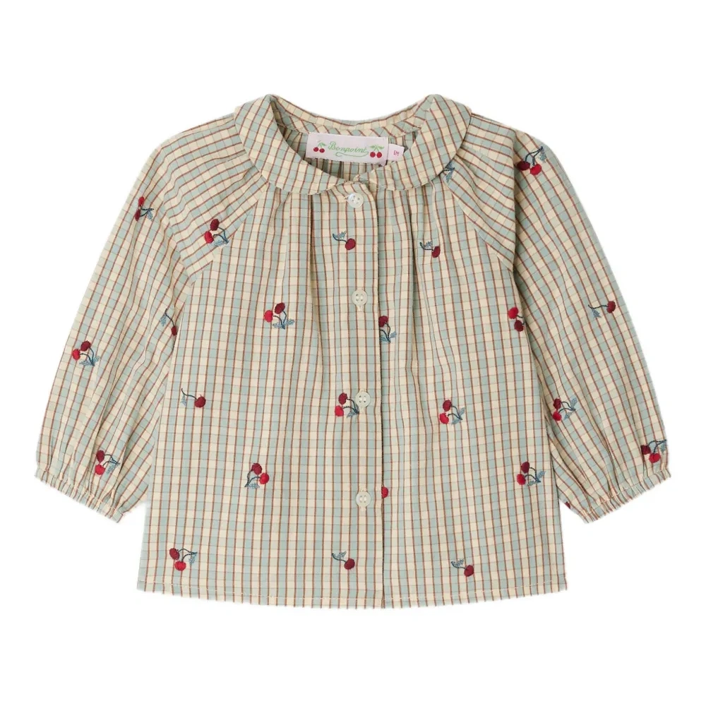 Рубашка в клетку гингем