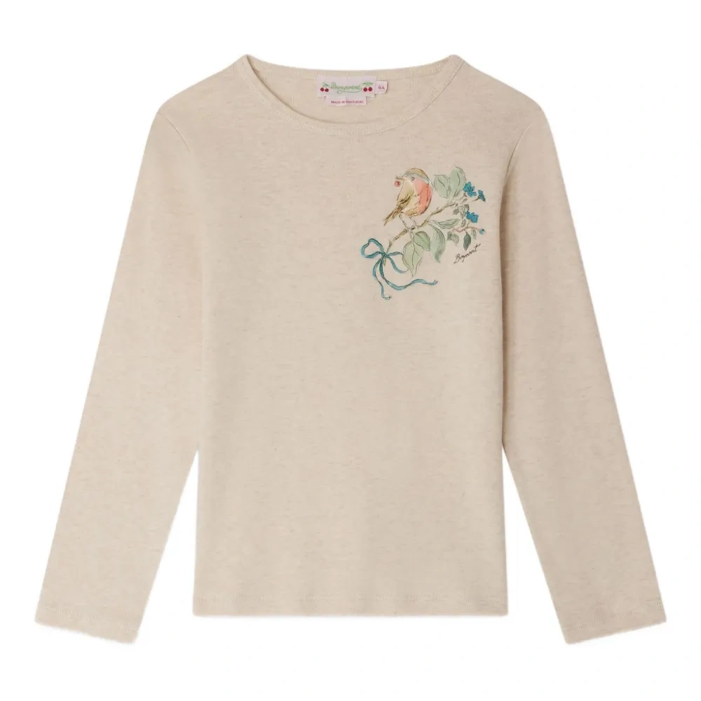 Топ с длинными рукавами и принтом