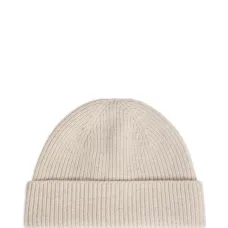 кашемировая шапка бини в рубчик