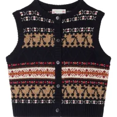 Шерстяной жилет Janou с узором Fairisle