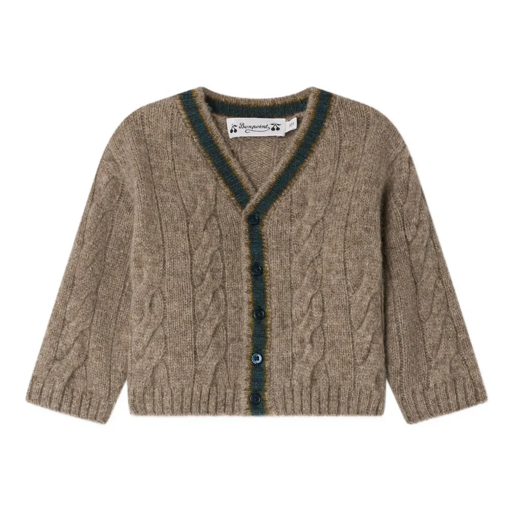 кардиган фактурной вязки