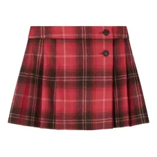 Клетчатая юбка со складками