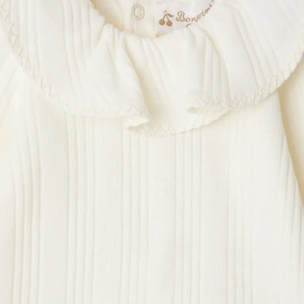 костюм-двойка в рубчик с оборками