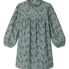 Платье с оборками и цветочным принтом