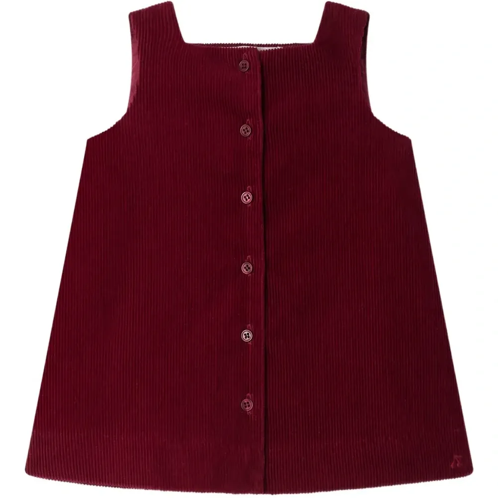 Вельветовое платье на пуговицах