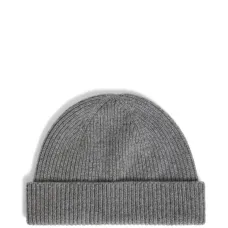 кашемировая шапка бини в рубчик