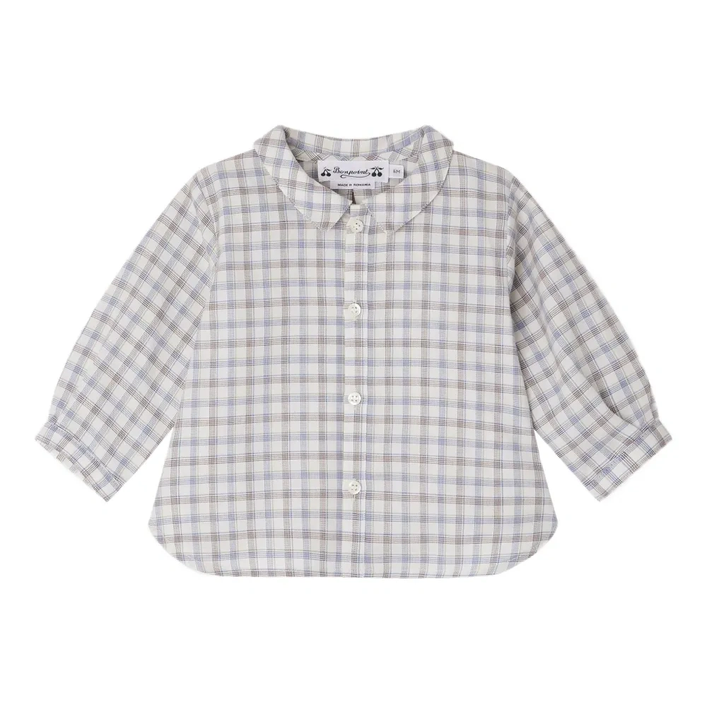 клетчатая рубашка с воротником