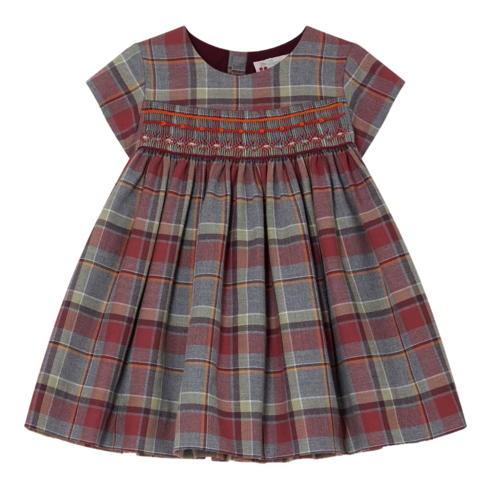 Клетчатое платье со сборками