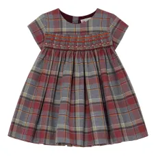 Клетчатое платье со сборками