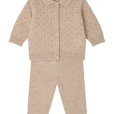 трикотажный комплект из кардигана и брюк